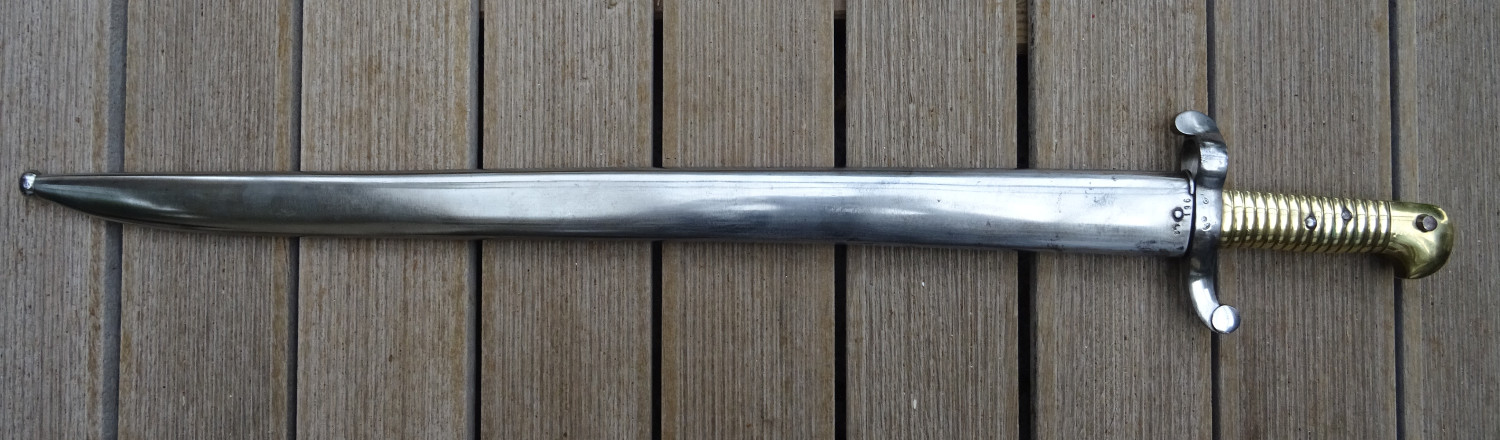 Sabre-baonnette modle 1842, pour carabine de chasseur  pied (premire fabrication)